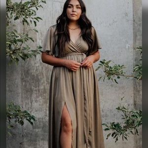 Sicily satin maxi dress